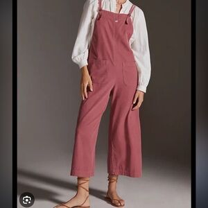 Velvet By Graham And Spencer For Anthropologie Emmie Rose Pink Overalls Size XS
